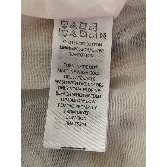 Cynthia Rowley Baby Cotton Floral Lined Sleeveless Dress White Size 6-9 Months - Picture 6 of 6